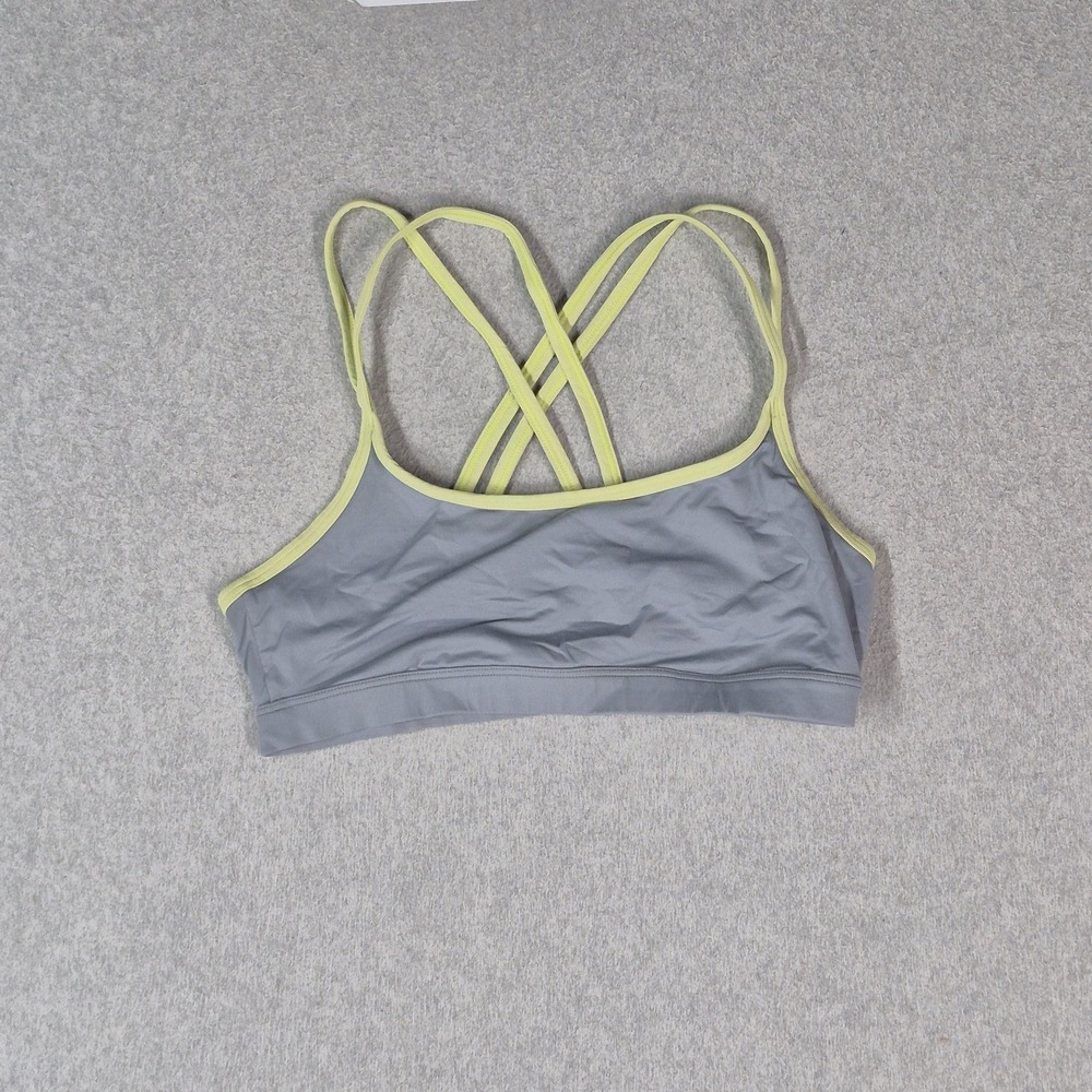 Victoria's Secret PINK Women Sports Bra Medium Gray Yoga Wireless Crossback‎